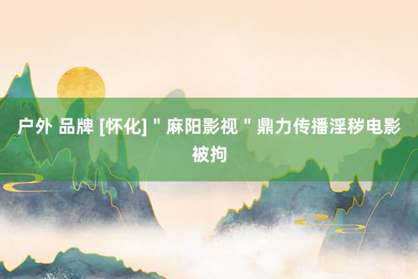 户外 品牌 [怀化]＂麻阳影视＂鼎力传播淫秽电影被拘